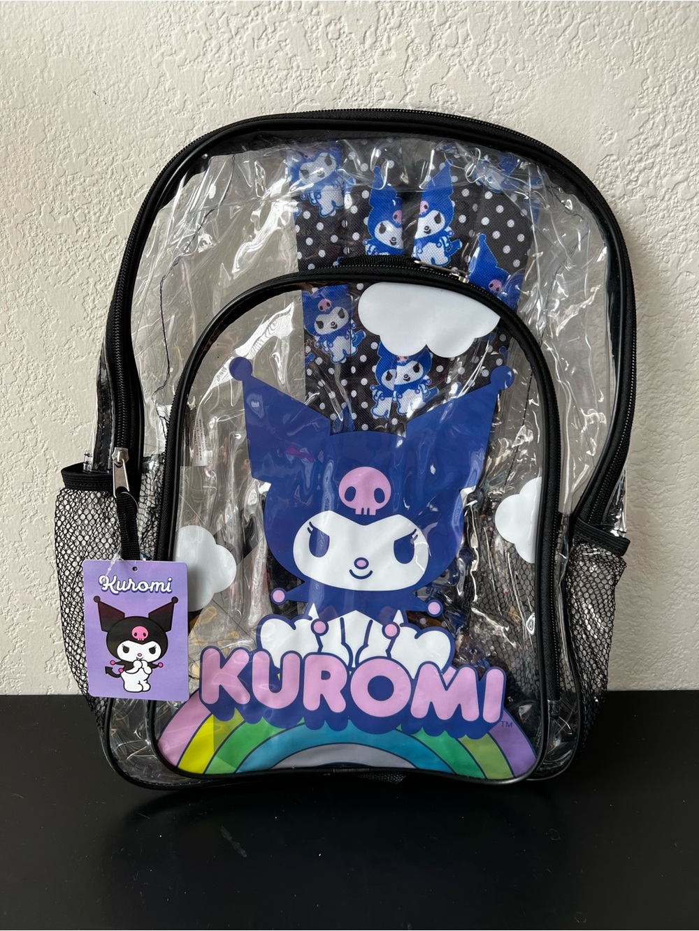 NWT Sanrio Hello Kitty 16" Kuromi Clear Stadium Backpack